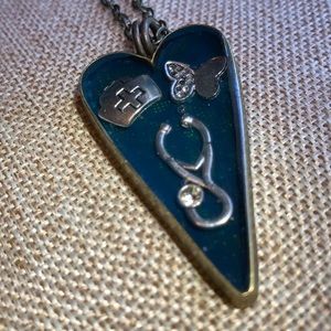 Nurse CNA Heart Necklace Handmade One of a kind New